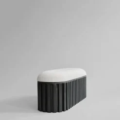 101 Copenhagen Benches*Tribu bench linen, Coffee-white chalk BrownBlack