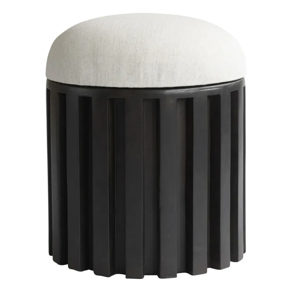 101 Copenhagen Stools*Tribu stool linen, Coffee-white chalk BrownBlack
