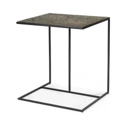 Ethnicraft Side Tables*Triptic side table 51x45 cm, Whiskey-Black Brown