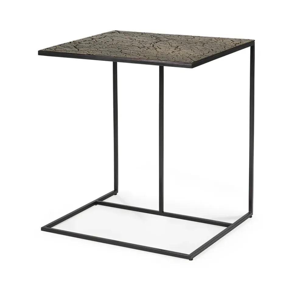Ethnicraft Side Tables*Triptic side table 51x45 cm, Whiskey-Black Brown
