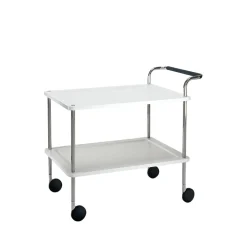 SMD Design Serving Trolleys*Trolley Square serving trolley, , chrome frame White