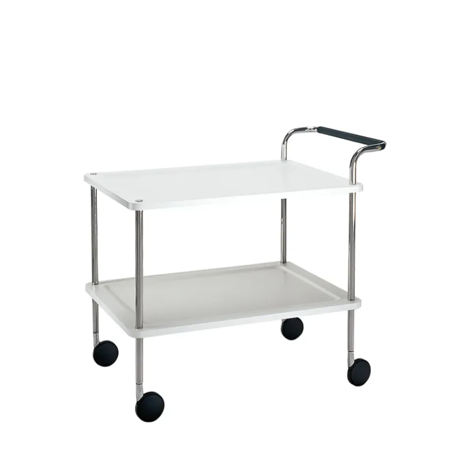 SMD Design Serving Trolleys*Trolley Square serving trolley, , chrome frame White