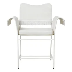 GUBI Seating|Balcony Furniture*Tropique chair with fringe, semi matt-Leslie 06 White