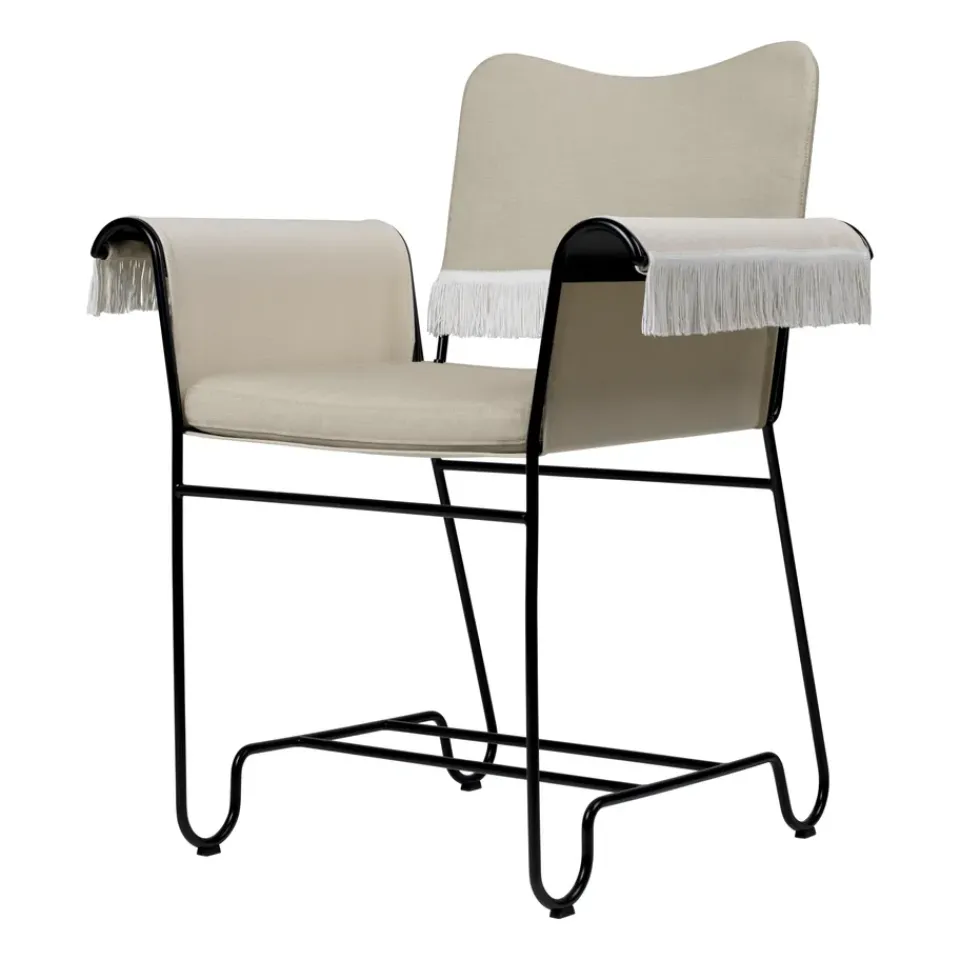GUBI Balcony Furniture*Tropique chair with fringe, -Leslie 12 Black