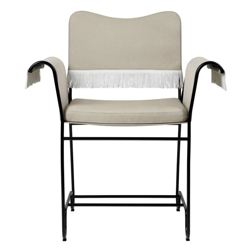 GUBI Balcony Furniture*Tropique chair with fringe, -Leslie 12 Black