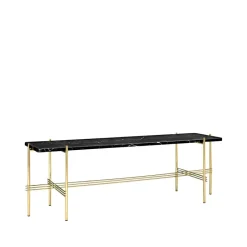 GUBI Side Tables*TS Console 1 console table, Marble , brass legs Black
