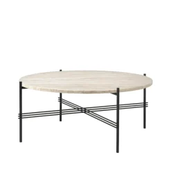 GUBI Table For Outdoor Use|Outdoor Lounge Furniture*TS Outdoor coffee table, travertine - black White