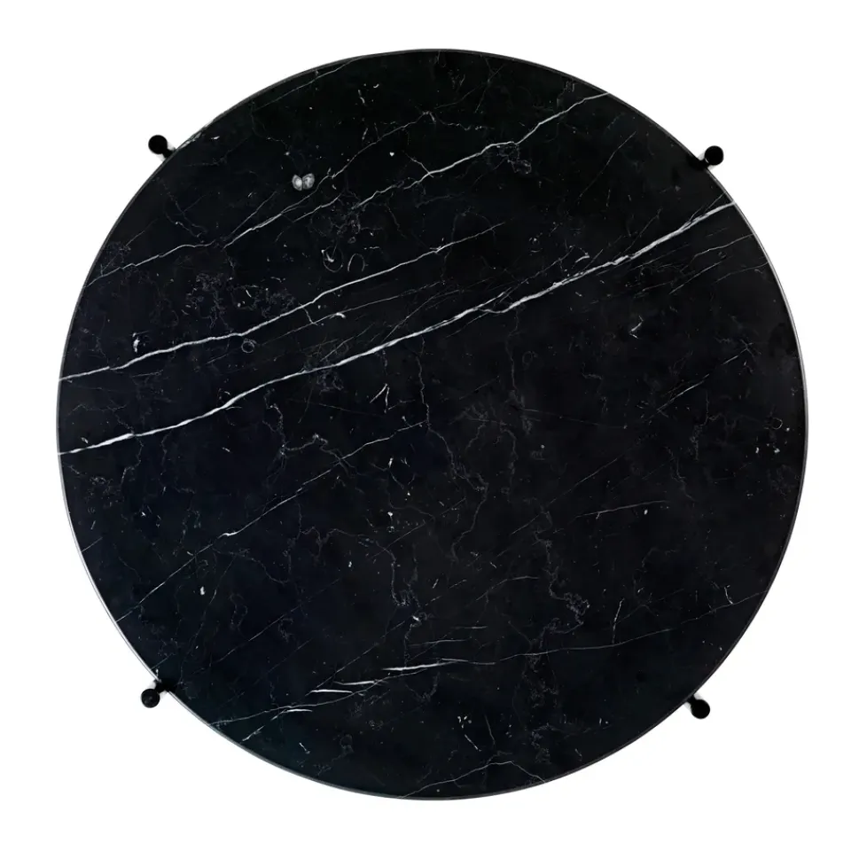 GUBI Coffee Tables*Ts sofa table legs O 55 Cm, marble Black