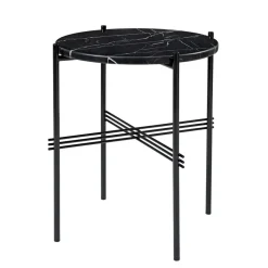 GUBI Side Tables*Ts table legs O 40 Cm, marble Black