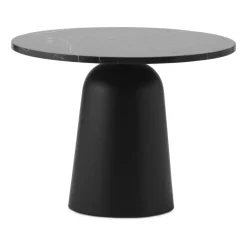 Normann Copenhagen Side Tables*Turn adjustable table Ø55 cm, marble Black