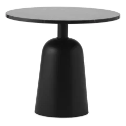 Normann Copenhagen Side Tables*Turn adjustable table Ø55 cm, marble Black