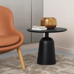 Normann Copenhagen Side Tables*Turn adjustable table Ø55 cm, Black