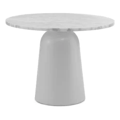 Normann Copenhagen Side Tables*Turn adjustable table Ø55 cm, marble White