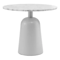 Normann Copenhagen Side Tables*Turn adjustable table Ø55 cm, marble White