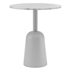 Normann Copenhagen Side Tables*Turn adjustable table Ø55 cm, marble White