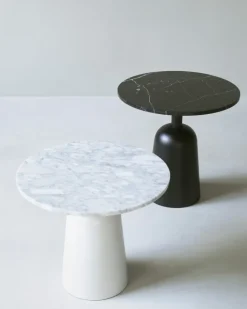 Normann Copenhagen Side Tables*Turn adjustable table Ø55 cm, marble White