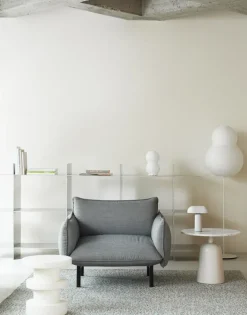 Normann Copenhagen Side Tables*Turn adjustable table Ø55 cm, marble White