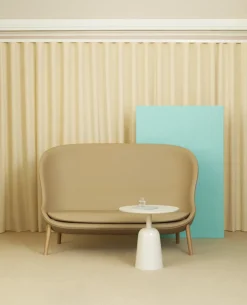 Normann Copenhagen Side Tables*Turn adjustable table Ø55 cm, marble White