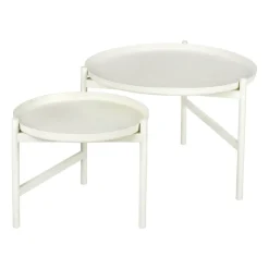 Broste Copenhagen Side Tables*Turner table side table Ø70 cm, White