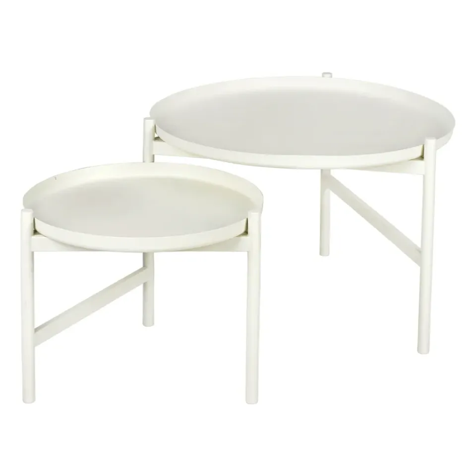 Broste Copenhagen Side Tables*Turner table side table Ø70 cm, White