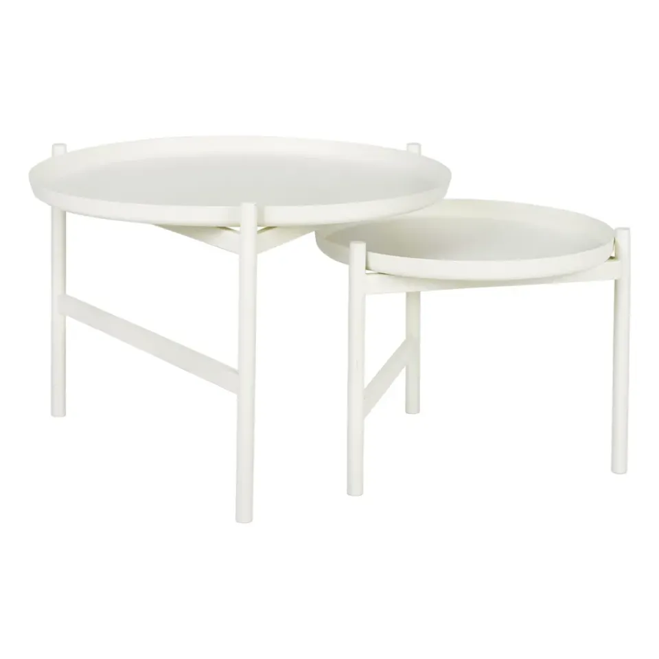 Broste Copenhagen Side Tables*Turner table side table Ø70 cm, White