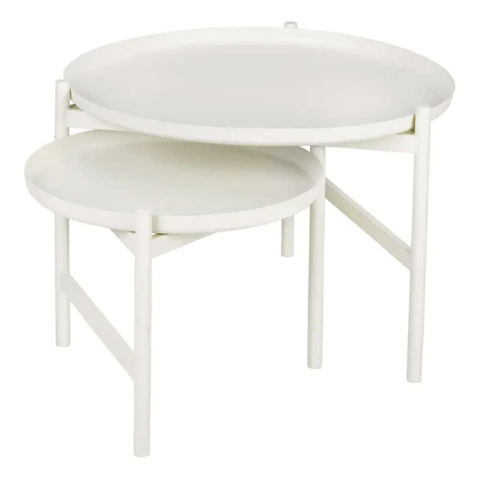 Broste Copenhagen Side Tables*Turner table side table Ø70 cm, White