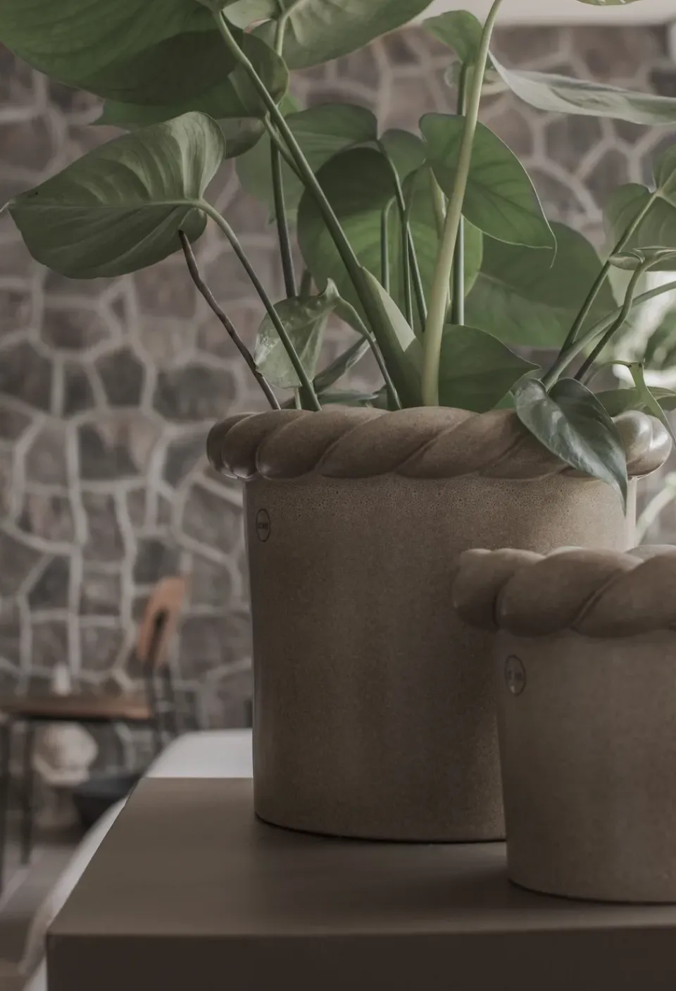 DBKD Garden Details & Accessories*Twine flower pot Ø22 cm, Beige