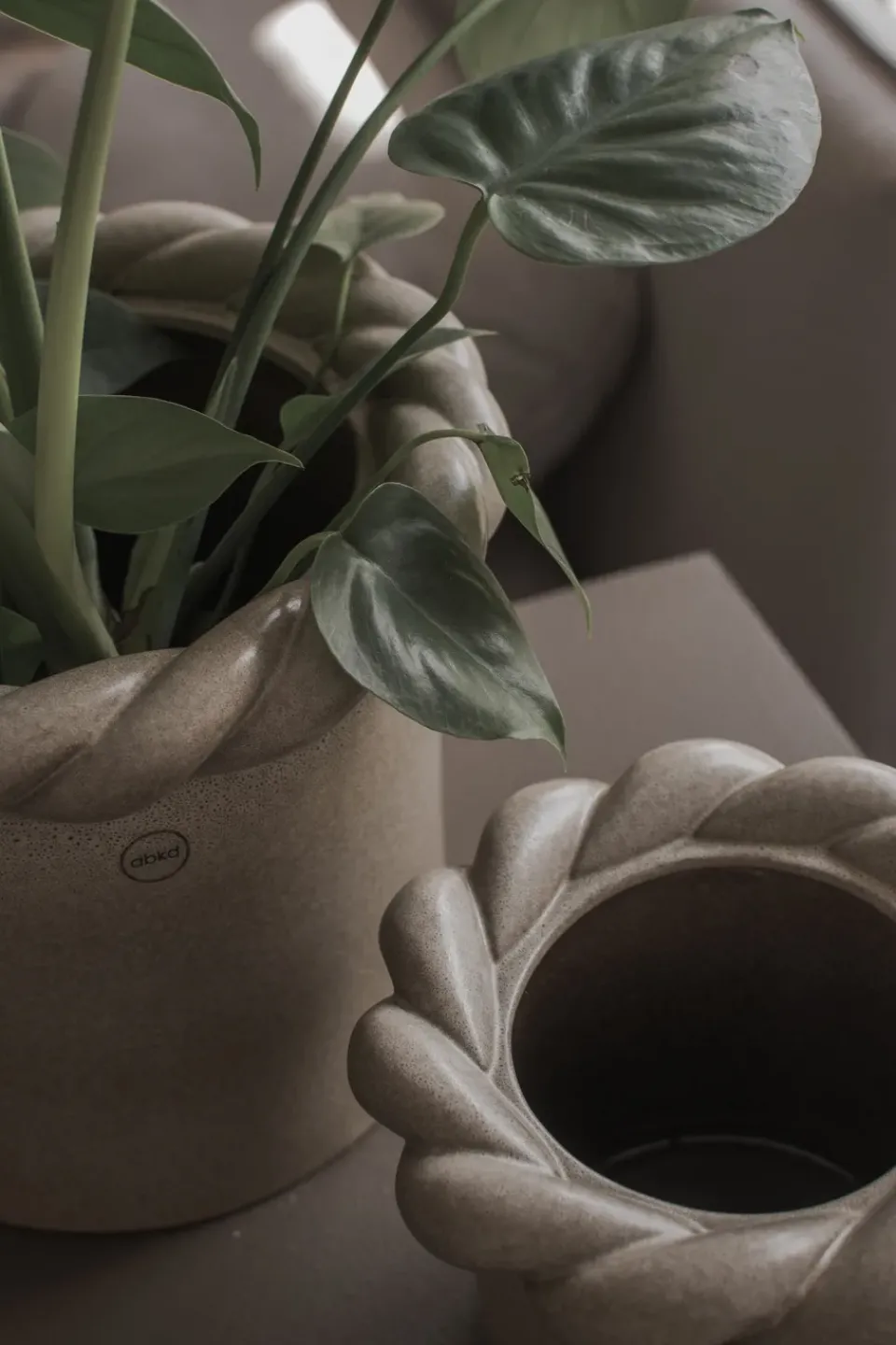 DBKD Garden Details & Accessories*Twine flower pot Ø14 cm, Beige
