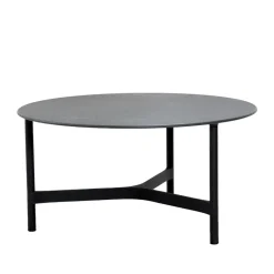 Cane-line Table For Outdoor Use|Outdoor Lounge Furniture*Twist coffee table large Ø90 cm, Fossil -lava grey Black