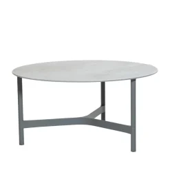 Cane-line Outdoor Lounge Furniture|Table For Outdoor Use*Twist coffee table large Ø90 cm, Fossil -light Grey