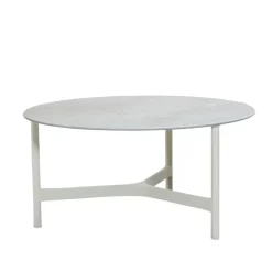Cane-line Table For Outdoor Use|Outdoor Lounge Furniture*Twist coffee table large Ø90 cm, Fossil -white Grey