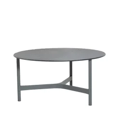 Cane-line Table For Outdoor Use|Outdoor Lounge Furniture*Twist coffee table large Ø90 cm, Fossil -light grey Black