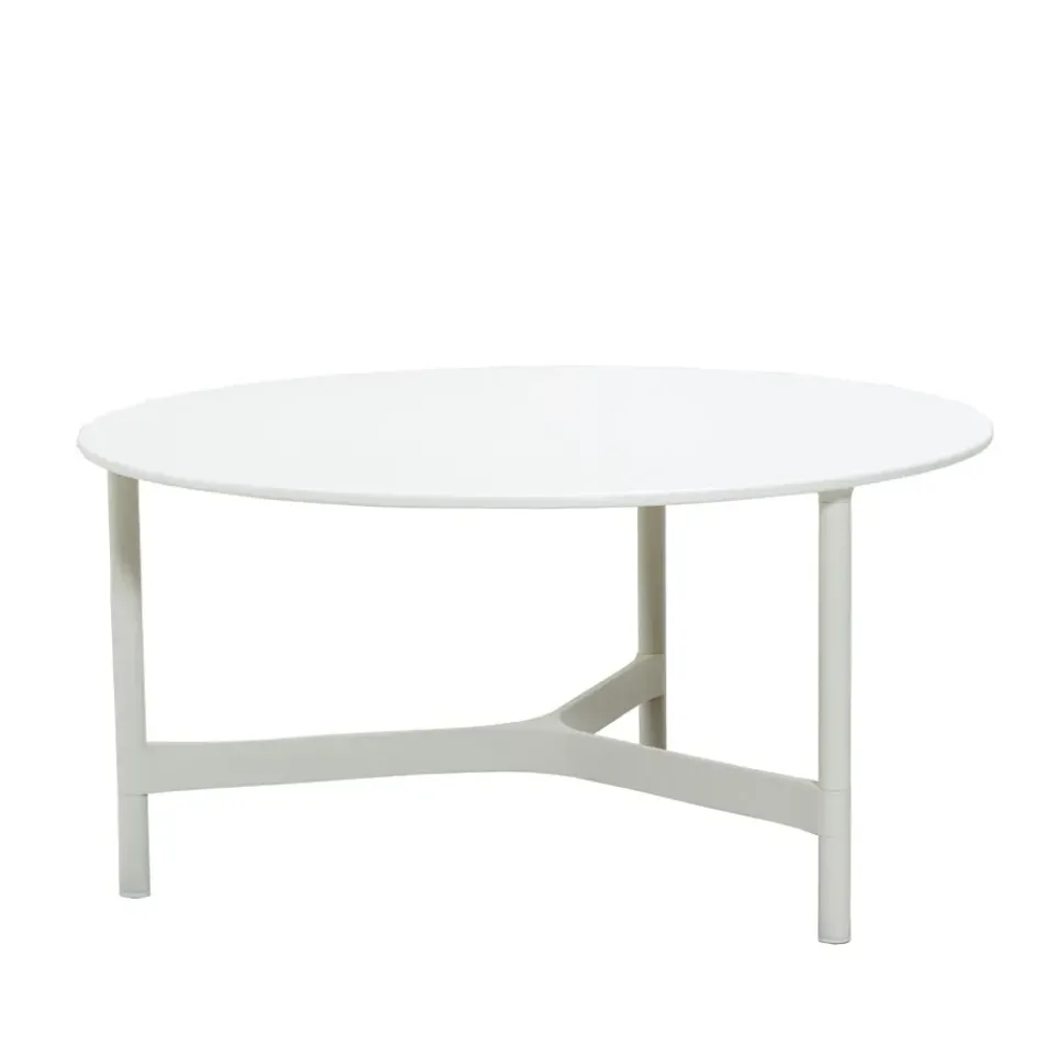 Cane-line Table For Outdoor Use|Outdoor Lounge Furniture*Twist coffee table large Ø90 cm, - White