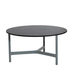 Cane-line Table For Outdoor Use|Outdoor Lounge Furniture*Twist coffee table large Ø90 cm, Dark -light Grey