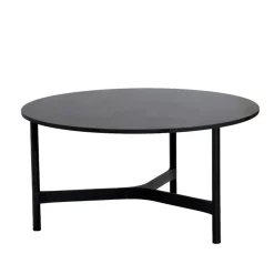 Cane-line Table For Outdoor Use|Outdoor Lounge Furniture*Twist coffee table large Ø90 cm, Dark -lava Grey