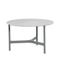 Cane-line Table For Outdoor Use|Outdoor Lounge Furniture*Twist coffee table medium Ø70 cm, Fossil -light Grey