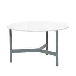 Cane-line Table For Outdoor Use|Outdoor Lounge Furniture*Twist coffee table medium Ø70 cm, -light grey White