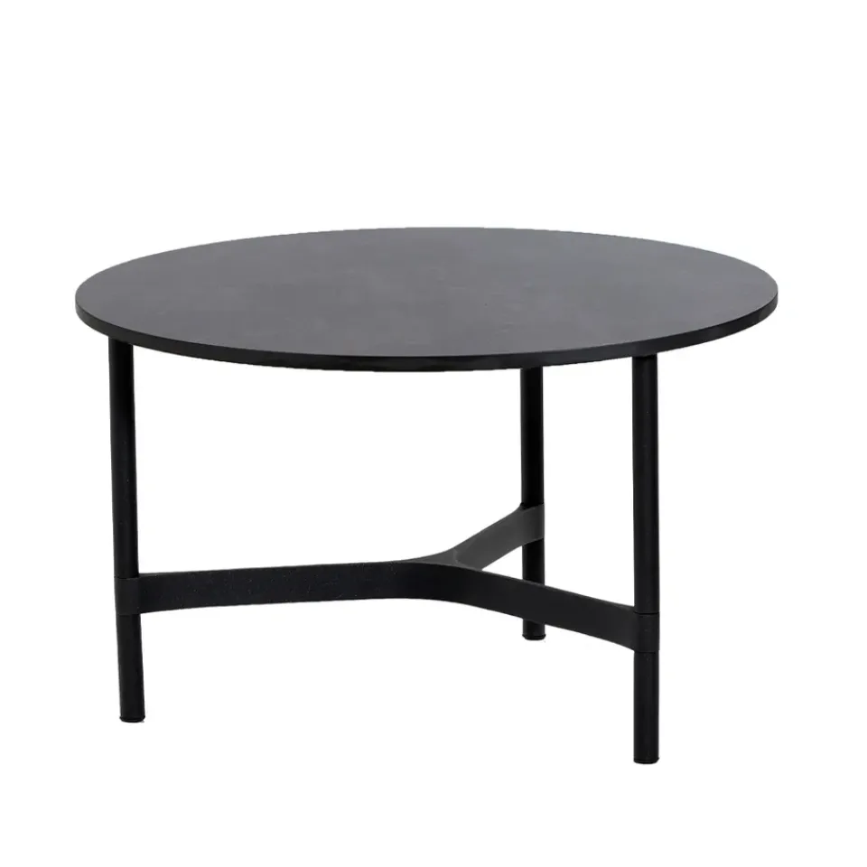 Cane-line Table For Outdoor Use|Outdoor Lounge Furniture*Twist coffee table medium Ø70 cm, Dark -lava Grey