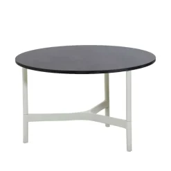 Cane-line Table For Outdoor Use|Outdoor Lounge Furniture*Twist coffee table medium Ø70 cm, Dark -white Grey