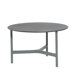 Cane-line Table For Outdoor Use|Outdoor Lounge Furniture*Twist coffee table medium Ø70 cm, Fossil -light grey Black