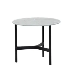 Cane-line Table For Outdoor Use|Outdoor Lounge Furniture*Twist coffee table small Ø45 cm, Fossil -lava Grey