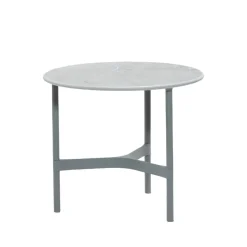 Cane-line Table For Outdoor Use|Outdoor Lounge Furniture*Twist coffee table small Ø45 cm, Fossil -light Grey