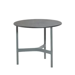 Cane-line Table For Outdoor Use|Outdoor Lounge Furniture*Twist coffee table small Ø45 cm, Fossil -light grey Black