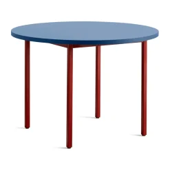 HAY Dining Tables*Two-Colour dining table Ø105 cm, Maroon red-blue RedBlue