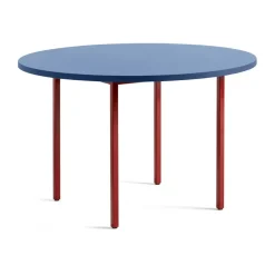 HAY Dining Tables*Two-Colour dining table Ø120 cm, Maroon red-blue RedBlue