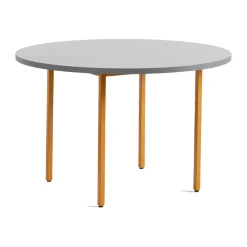 HAY Dining Tables*Two-Colour dining table Ø120 cm, Ochre-light grey YellowGrey