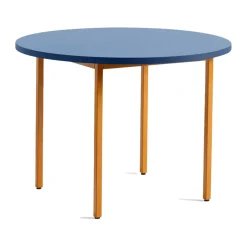 HAY Dining Tables*Two-Colour dining table Ø105 cm, Ochre-blue YellowBlue