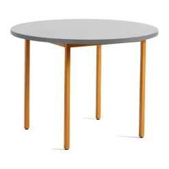 HAY Dining Tables*Two-Colour dining table Ø105 cm, Ochre-light grey YellowGrey