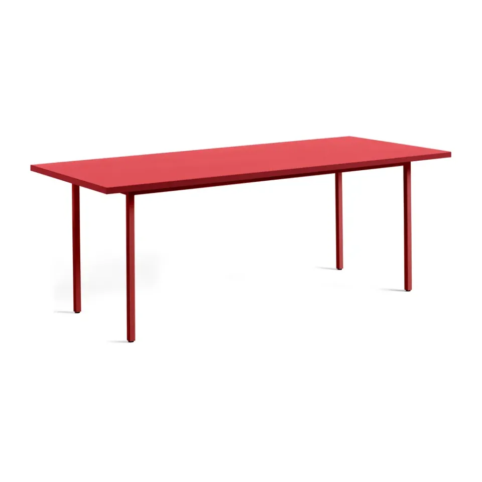 HAY Dining Tables*Two-Colour dining table 90x200 cm, Maroon - Red