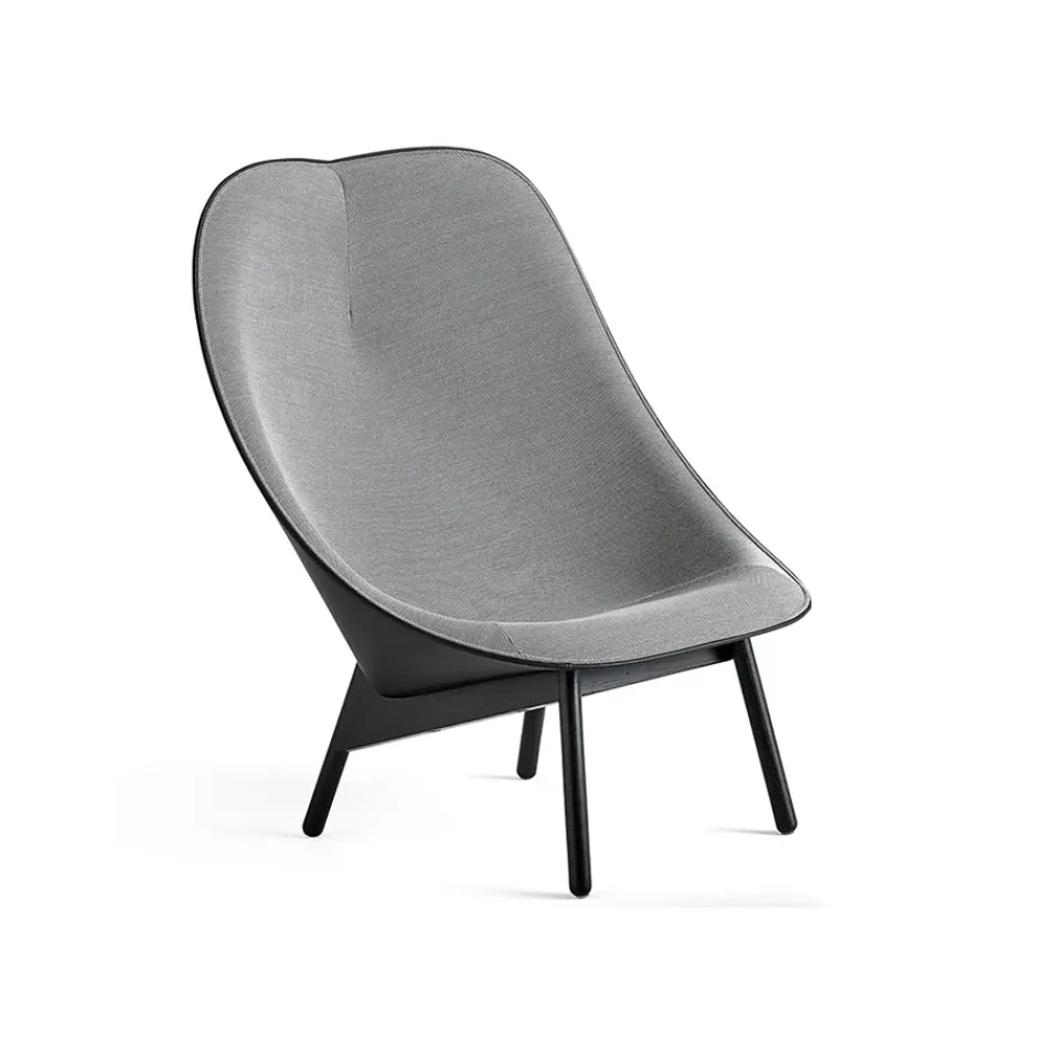 HAY Armchairs & Footstools*Uchiwa lounge chair, /white- oak- leather Black